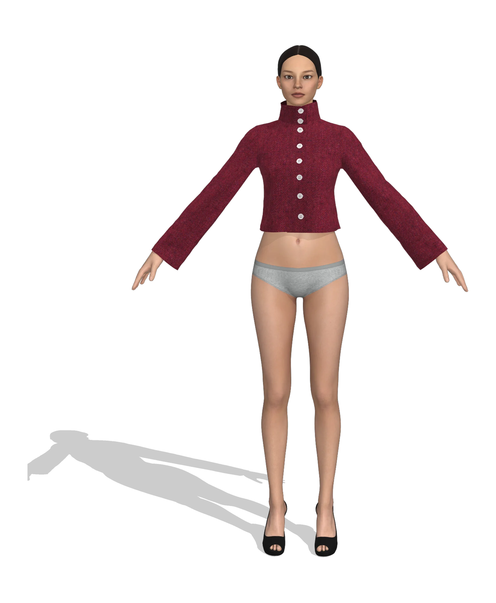 KDscion p163 full sleeve turtle neck short jacket